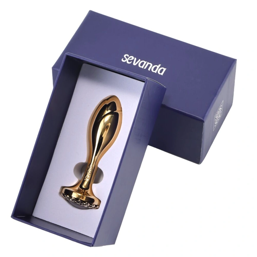 Металлическая анальная пробка LOCKINK SEVANDA Pearl Rose-shape Anal Plug, с искусственной жемчужиной фото 6