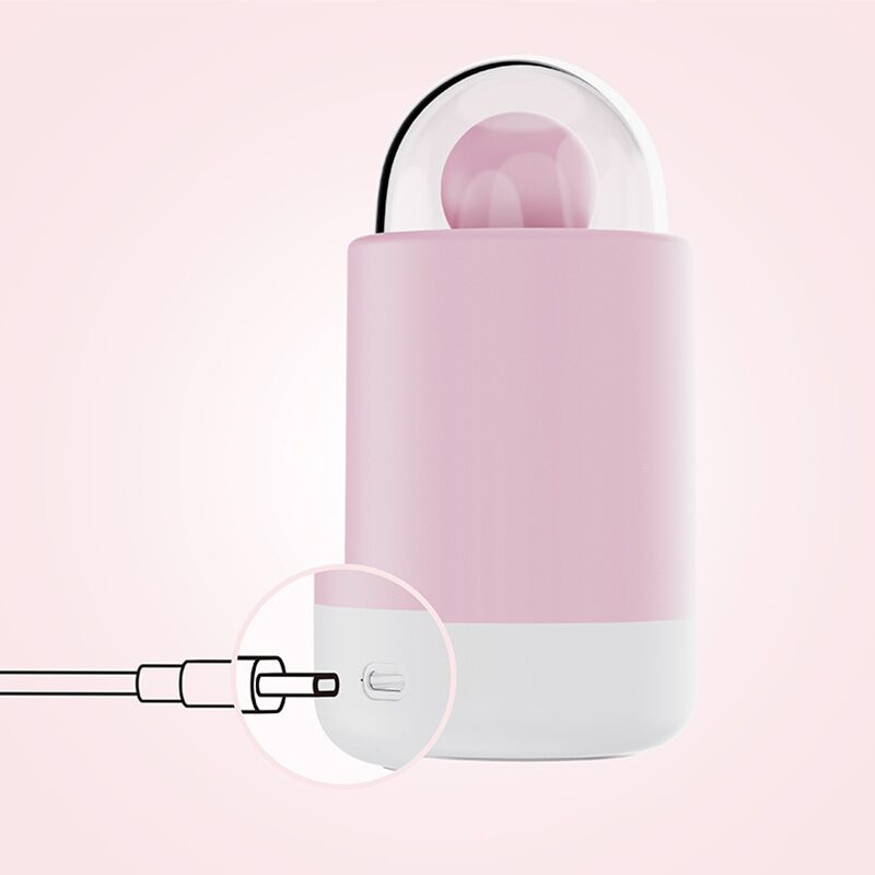 Вібратор-цукерка на паличці KISSTOY Pink Pop, зарядний кейс-нічник, 10 режимів вібрації фото 5