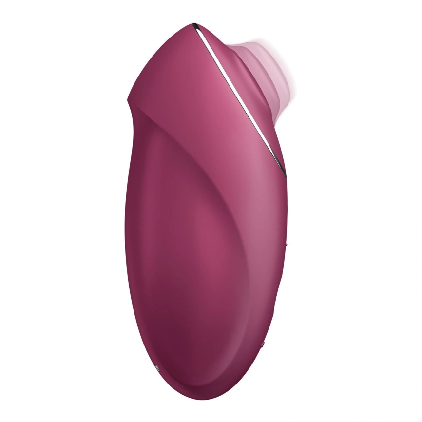 Вибростимулятор-пульсатор Satisfyer Tap & Climax 1 Red, эффект постукивания пальцем, 2 мотора фото 2