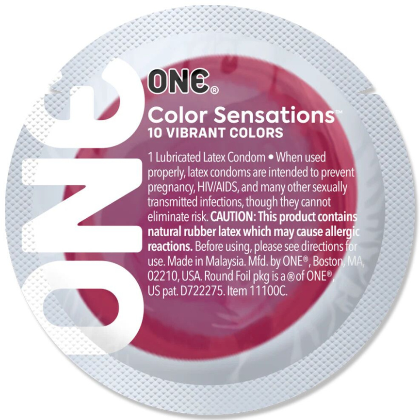 Презерватив ONE Color Sensations ONE likes it hot, 1 шт, червоний, гладенький, зі змазкою фото 2