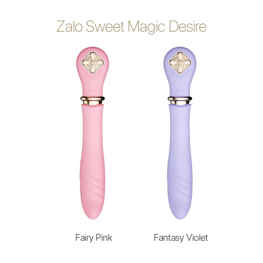 Пульсатор с подогревом Zalo Sweet Magic - Desire Fairy Pink, турбо режим фото 15