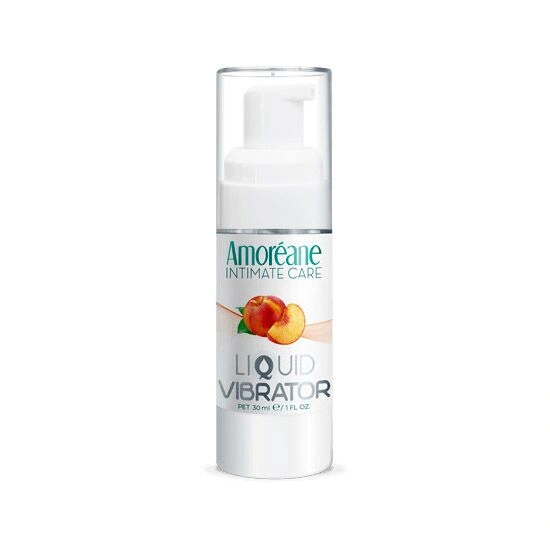 Лубрикант с эффектом вибрации Amoreane Med Liquid Vibrator Peach (30 мл) фото 1