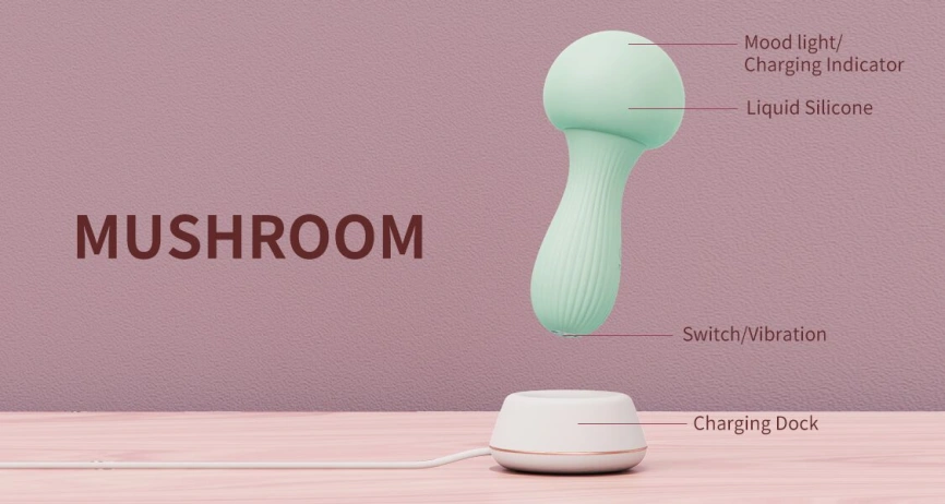 Вибромассажер Otouch MUSHROOM Teal, 7 режимов, функция ночника, технология «старт-стоп» фото 5