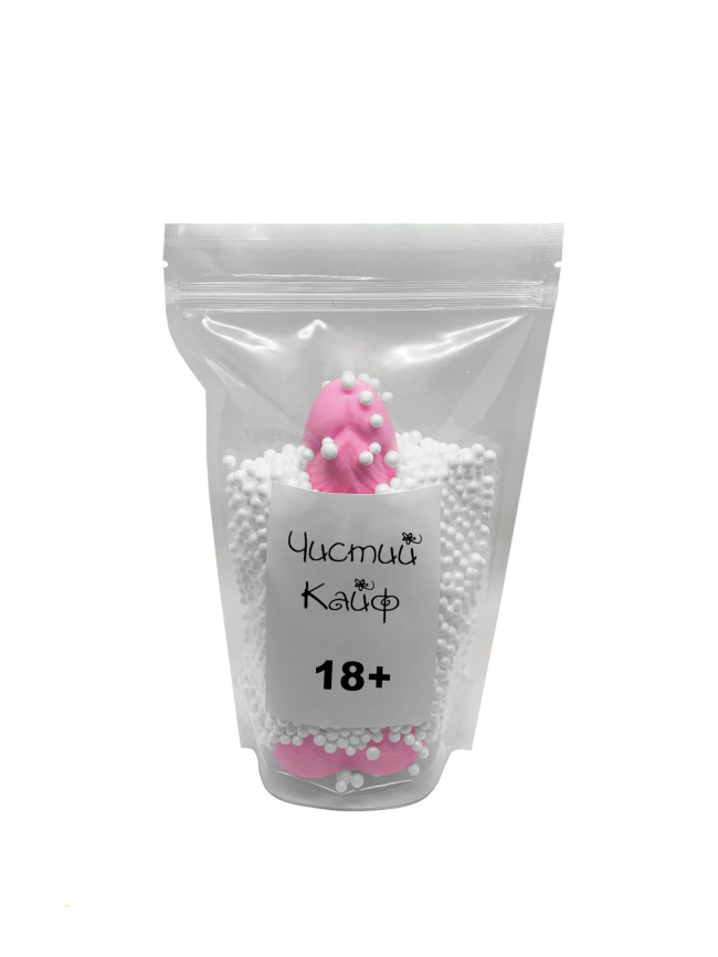 Мило у формі пеніса Чистий Кайф Pink size L, крафтове мило-член, натуральне фото 4