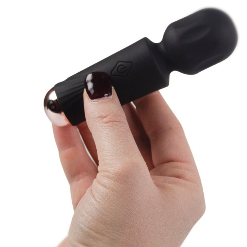 Вібромасажер Rocks Off Mini Wand Black Tulip, 16 режимів фото 2
