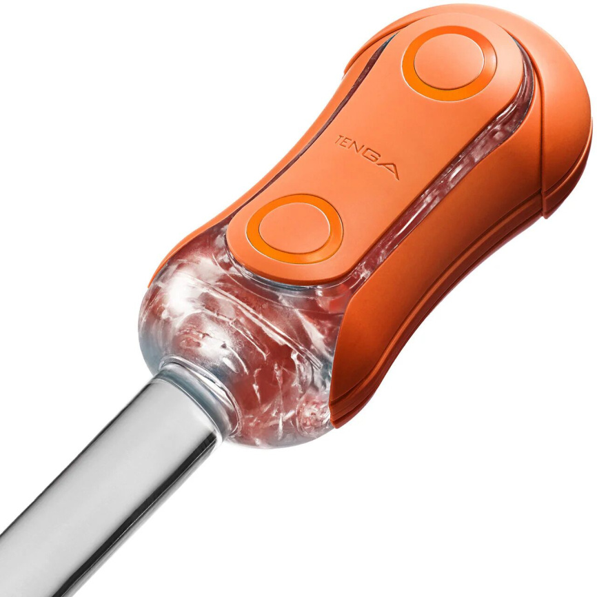 Мастурбатор Tenga Flip Orb — Sunset Orange, з можливістю зміни тиску та стимулювальними кульками всередині фото 10