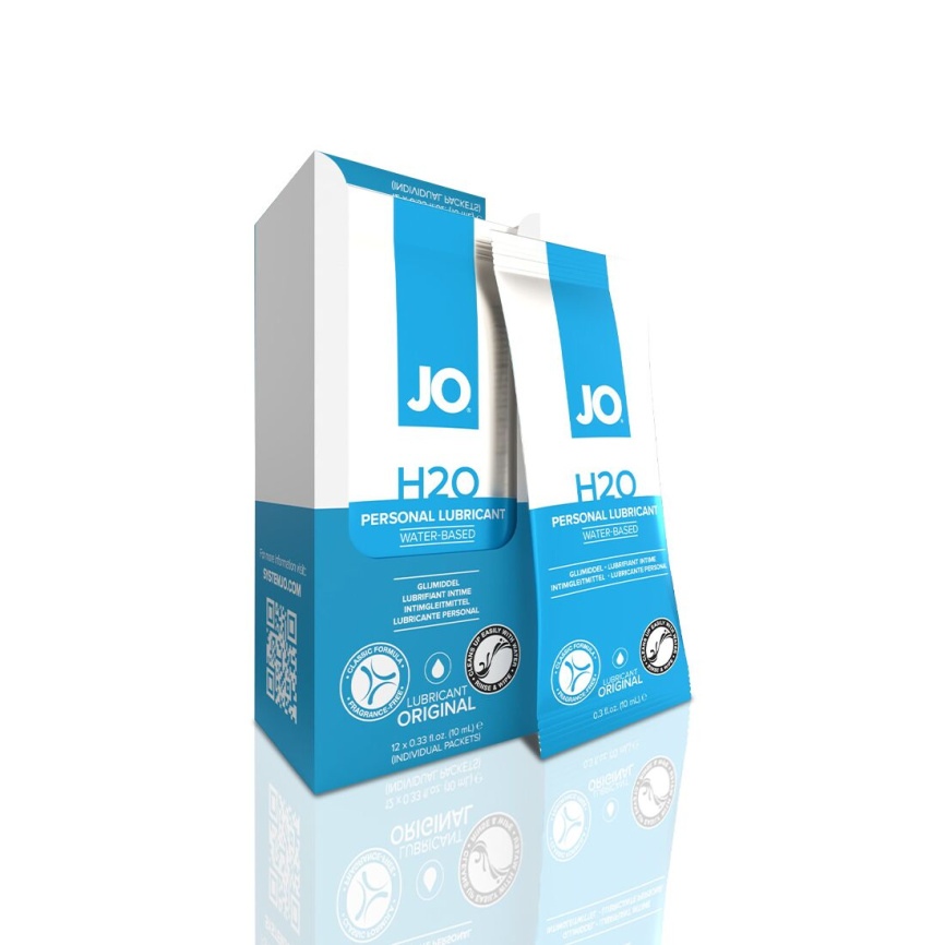 Набір лубрикантів Foil Display Box – JO H2O Lubricant – Original – 12 × 10ml фото 1