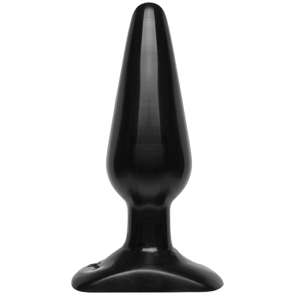 Анальна пробка Doc Johnson Smooth Classic Medium - Black, макс. діаметр 3,8 см фото 1