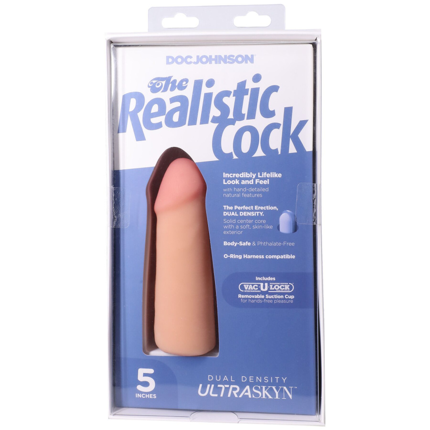 Фалоімітатор Doc Johnson The Realistic Cock ULTRASKYN - 5 Inch Vanilla фото 9