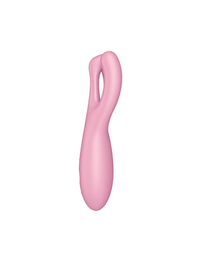 Кліторальний смарт-вібратор Satisfyer Threesome 4 Pink з трьома пальчиками фото 3