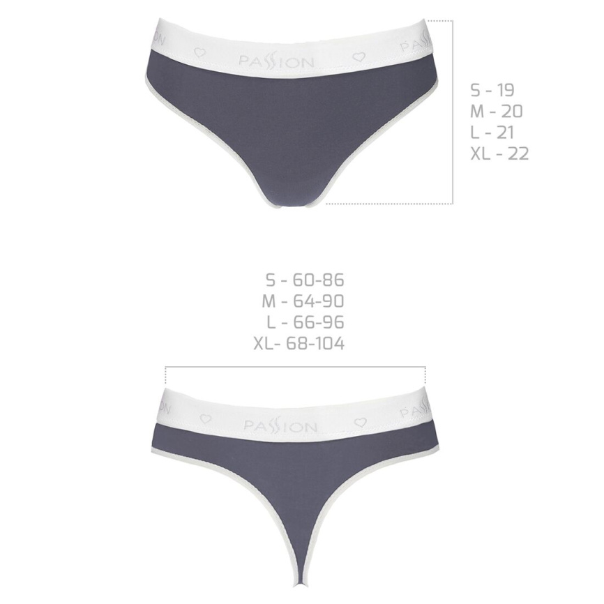 Спортивні трусики-стрінги Passion PS007 PANTIES dark grey, L фото 3