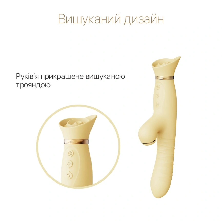 Пульсатор-вибратор с вакуумной стимуляцией клитора Zalo - ROSE Thruster Lemon Yellow фото 9