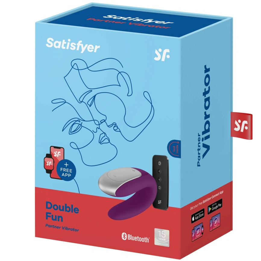 Смарт-вибратор для пар Satisfyer Double Fun (Violet) с пультом ДУ фото 7