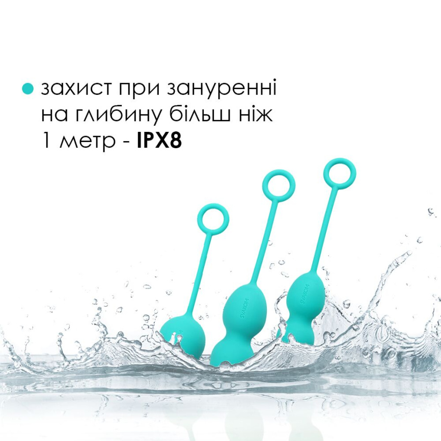 Набір вагінальних кульок зі зміщеним центром ваги Svakom Nova Green фото 4