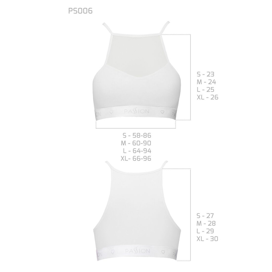 Спортивний топ з прозорою вставкою Passion PS006 TOP M, white фото 5