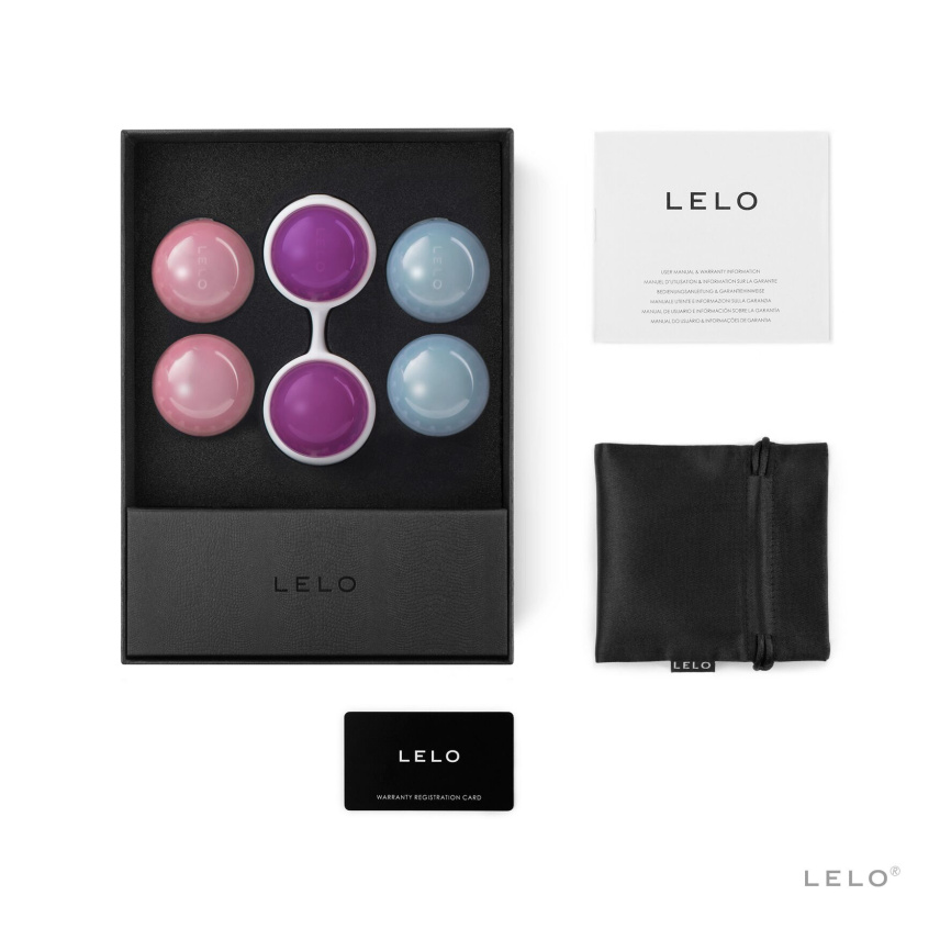 Набір вагінальних кульок LELO Beads Plus, діаметр 3,5 см, змінне навантаження 2х28, 2х37 та 2х60 г фото 4