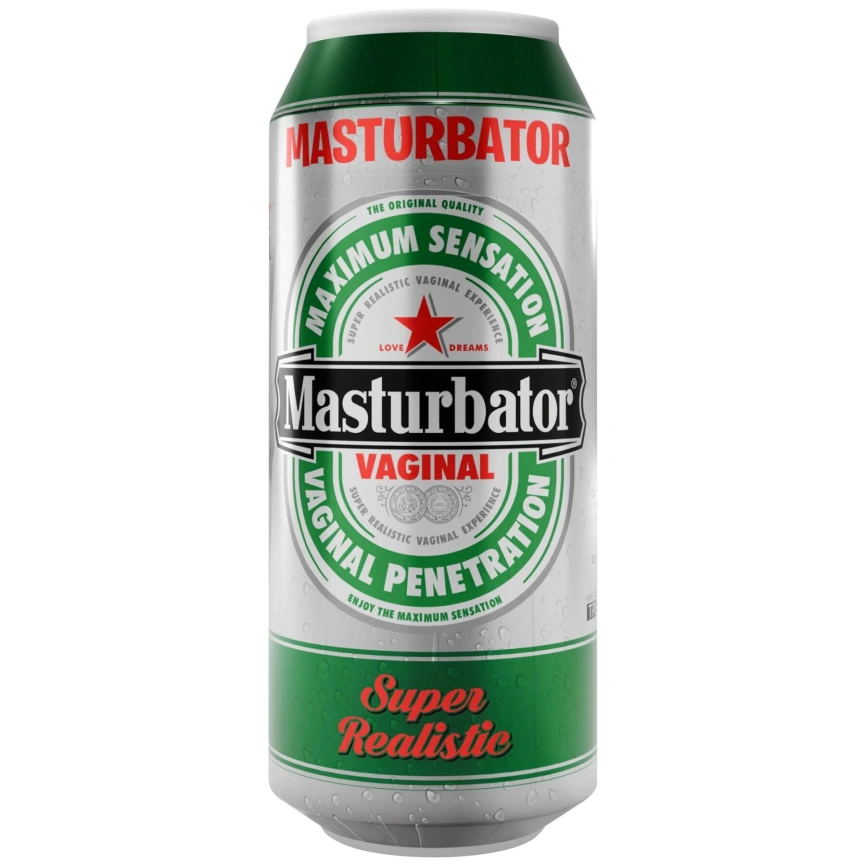Мастурбатор-вагина Alive Heineken Vagina II в виде банки пива, реалистичный фото 1