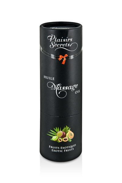 Масажна олія Plaisirs Secrets Exotic Fruits (59мл) з афродизіаками їстівна, подарункове паковання фото 3