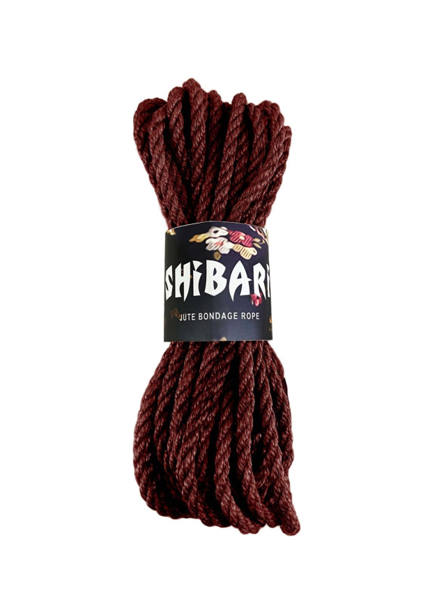 Джутова мотузка для шибарі Feral Feelings Shibari Rope, 8 м коричнева фото 1