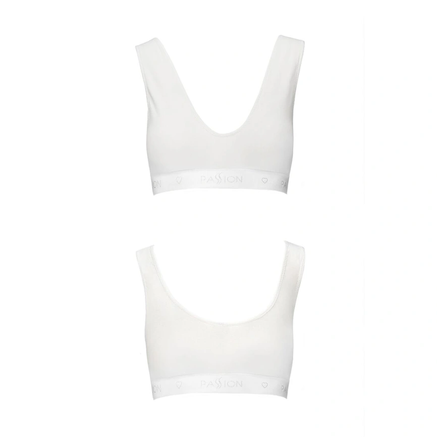 Спортивный топ из эластичного хлопка Passion PS005 TOP L, white фото 12