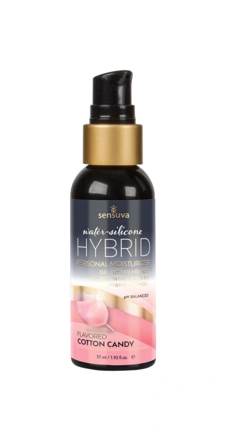 Смазка водно-силиконовая Sensuva Hybrid Cotton Candy (57 мл) без сахара, можно для оральных ласк фото 3