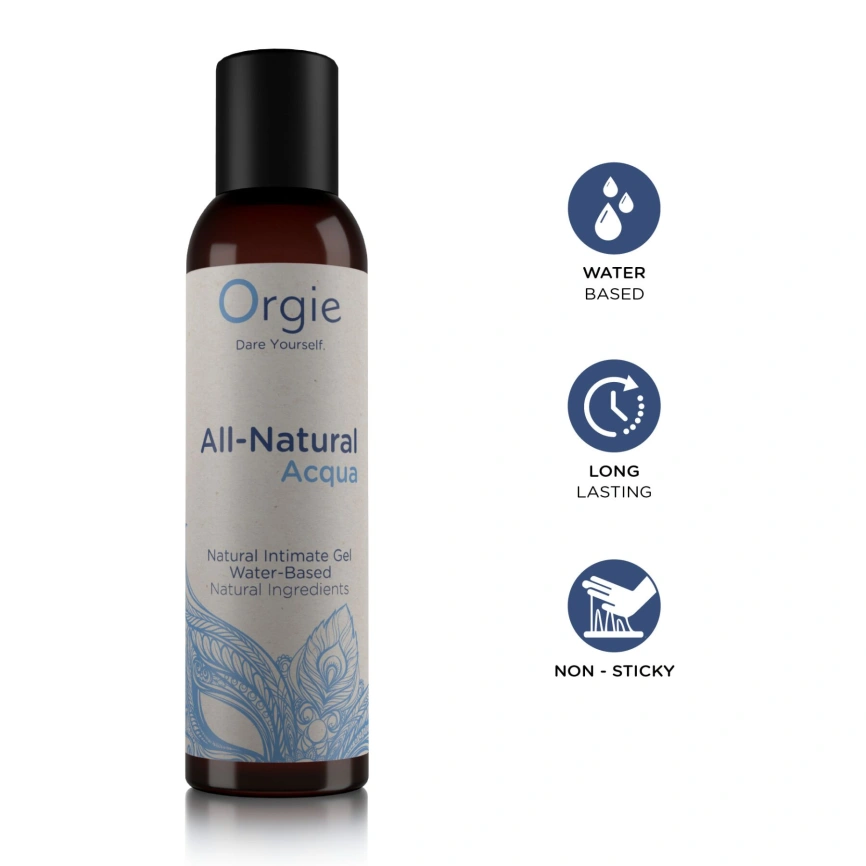 Лубрикант на водной основе Orgie All Natural Acqua, 150 мл, нелипкий, гладкий, натуральный состав фото 3