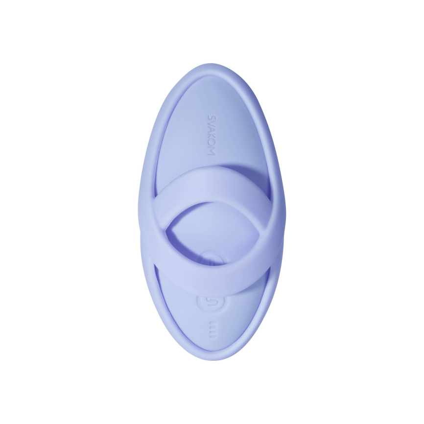 Смарт-вібратор для клітора Svakom Echo 2 Sky Blue, підігрів до 38 °C, знімна насадка на палець фото 2