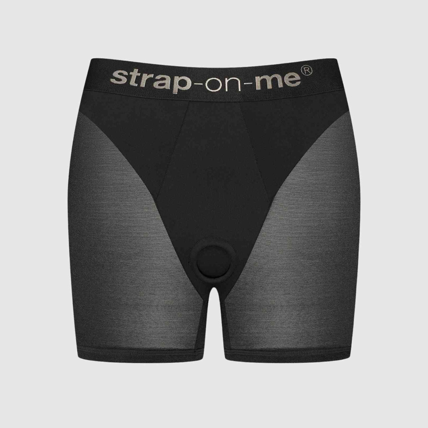 Шорти з фіксацією ділдо Strap-On-Me Harness Lingerie Halo - S - Black фото 1