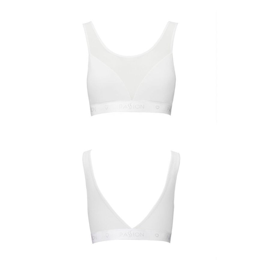 Топ з прозорою вставкою Passion PS002 TOP M, white фото 4