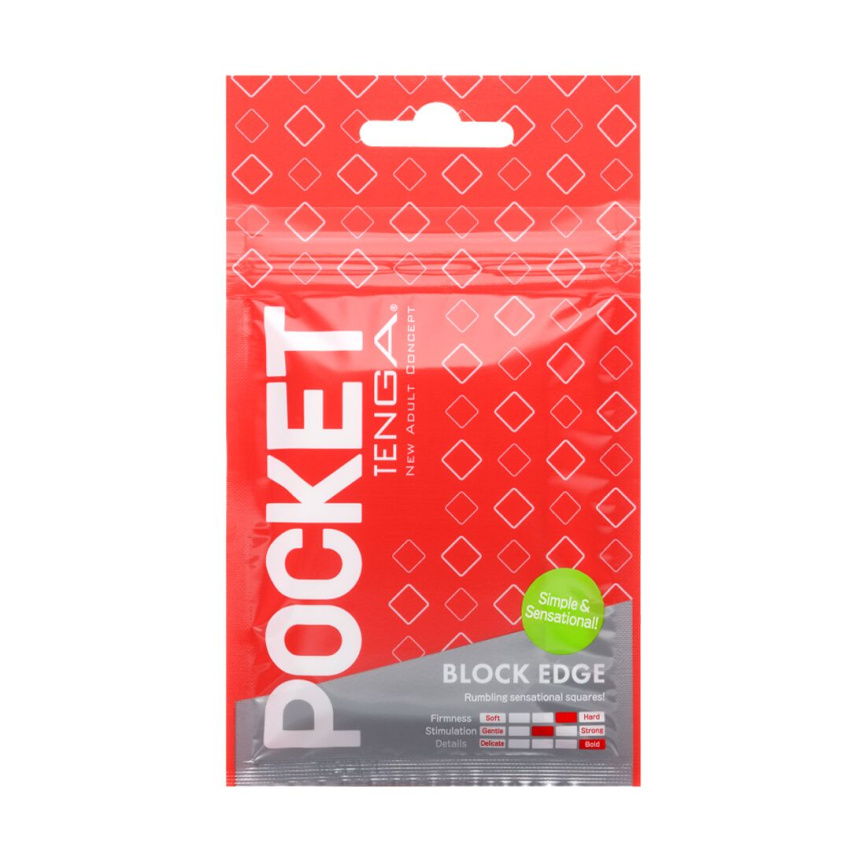 Мастурбатор TENGA Pocket Block Edge фото 1