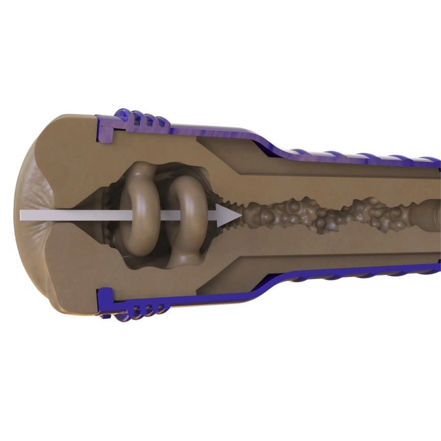 Мастурбатор-попка Fleshlight Boost Blast Female Medium Dark Flesh, плавающие кольца Turbo Tech фото 4