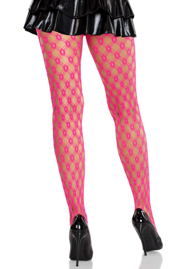 Колготки Leg Avenue Eyelet Net Tights Neon Pink One Size фото 2