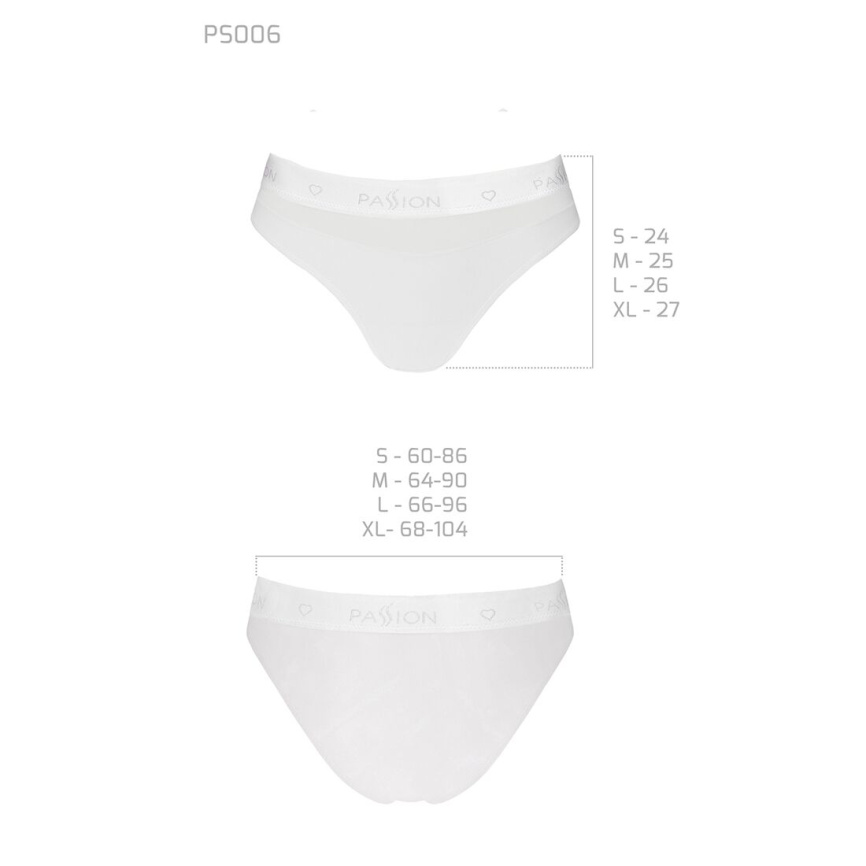 Трусики з прозорою вставкою Passion PS006 PANTIES S, white фото 5