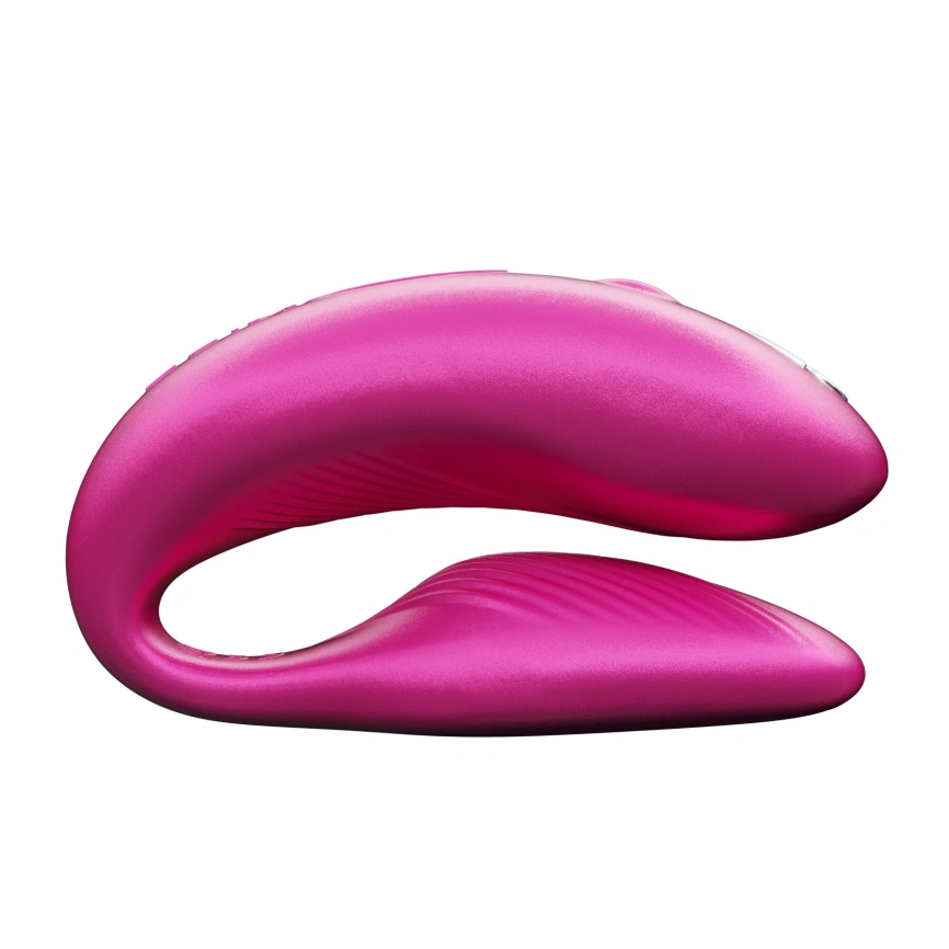 Смарт-вибратор для пар We-Vibe Chorus Cosmic Pink, сенсорное управление вибрациями сжатием пульта фото 3