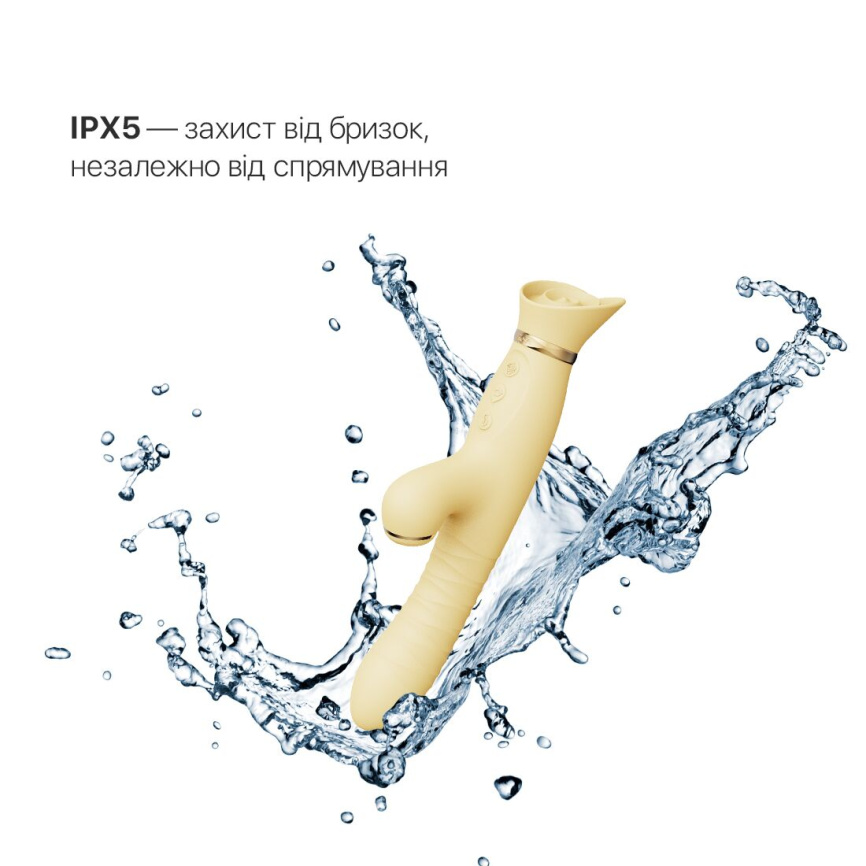 Пульсатор-вібратор із вакуумною стимуляцією клітора Zalo - ROSE Thruster Lemon Yellow фото 5