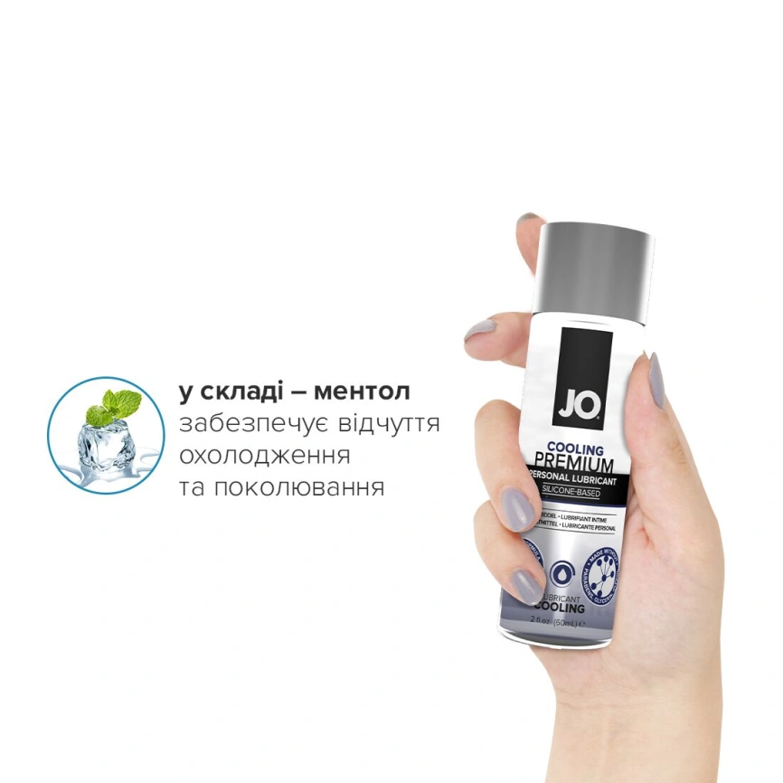 Охлаждающий лубрикант на силиконовой основе JO PREMIUM — COOLING (60 мл) фото 4
