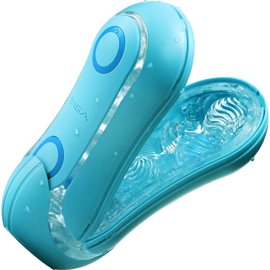 Мастурбатор Tenga Flip Orb — Ocean Blue, з можливістю зміни тиску та стимулювальними кульками всередині фото 3