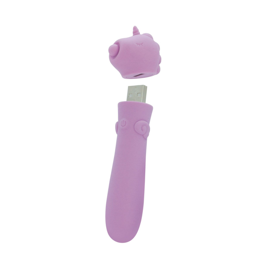 Вібратор-єдиноріжка Unihorn USB Bullet – Karma Lilac, віброкуля, USB-зарядка, 10 режимів фото 2