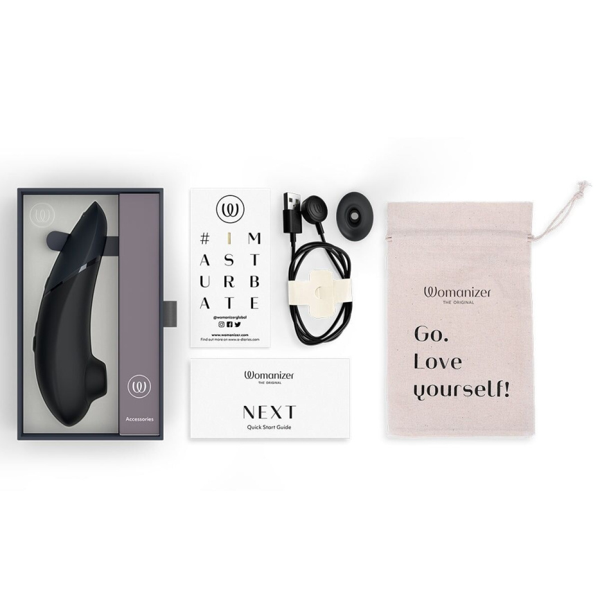 Вакуумний кліторальний стимулятор Womanizer Next Black, 3D Pleasure Air, 14 рівнів інтенсивності фото 7