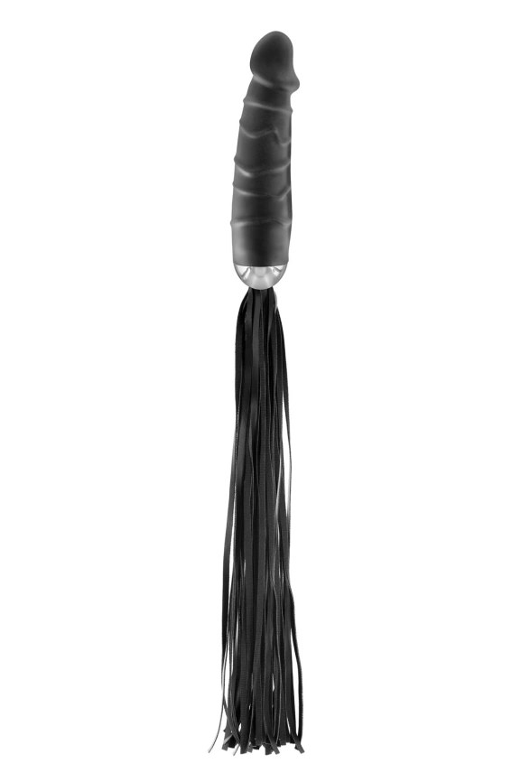 Флоггер с ручкой-дилдо Fetish Tentation Whip with Dildo Handle фото 1