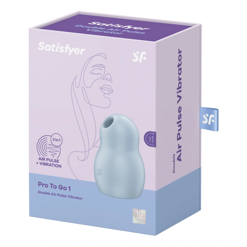 Вакуумный стимулятор с вибрацией Satisfyer Pro To Go 1 Blue фото 7