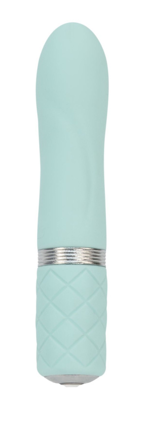 Розкішний вібратор PILLOW TALK - Flirty Teal з кристалом Swarovski, гнучка головка фото 2