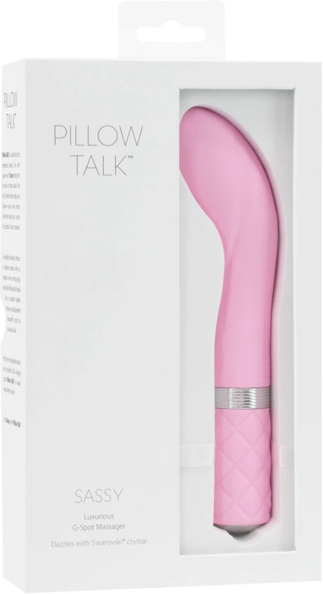 Роскошный вибратор Pillow Talk - Sassy Pink с кристаллом Сваровски для точки G, подарочная упаковка фото 8