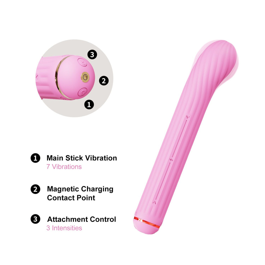 Вібратор Otouch Magic Stick S1 Plus - Pink фото 7