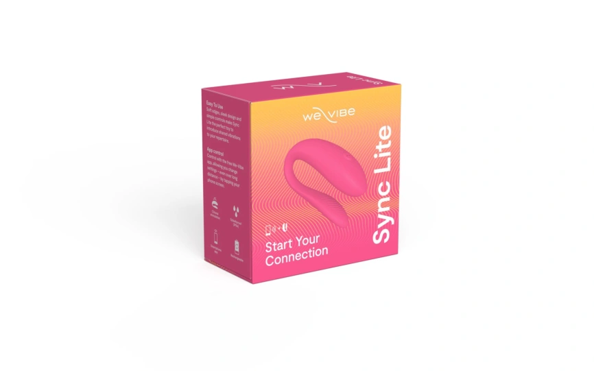 Смарт-вибратор для пар We-Vibe Sync Lite Pink, 10 виброрежимов, можно совмещать с проникающим сексом фото 9