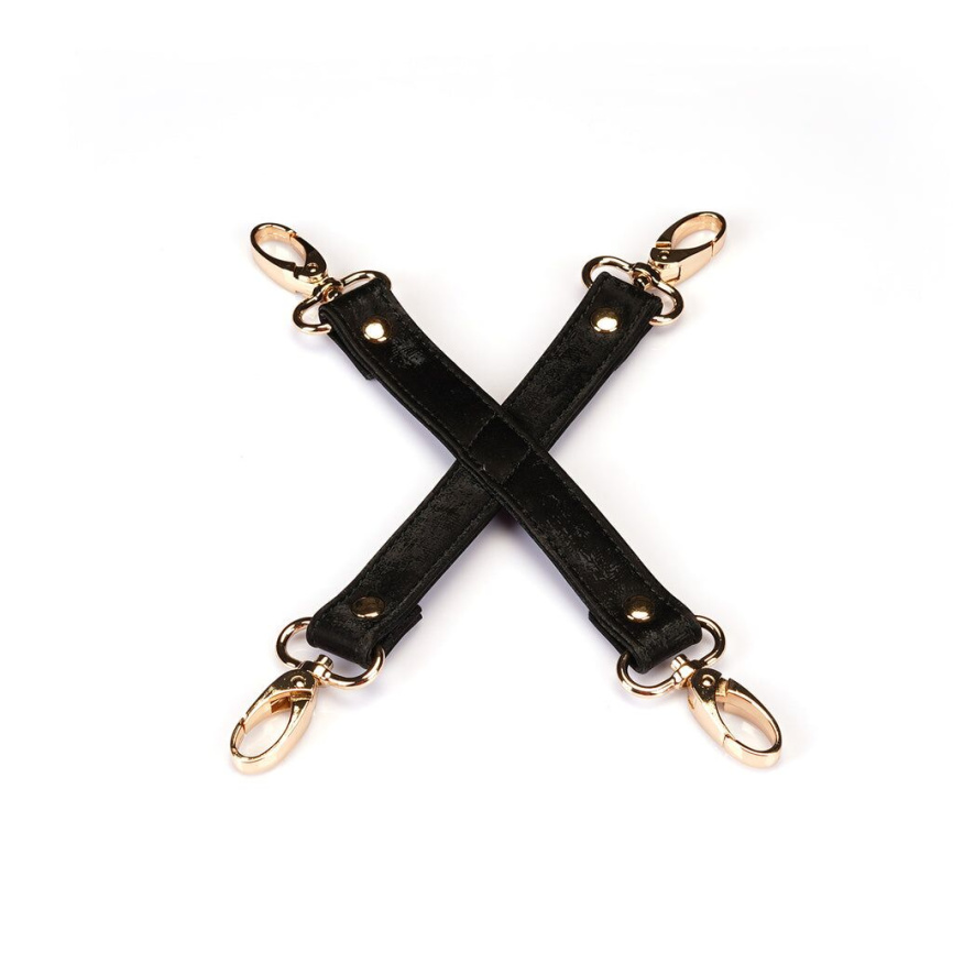 Хрестовина для фіксації Liebe Seele Boudoir Amor Pink Hogtie Black, на карабінах фото 1