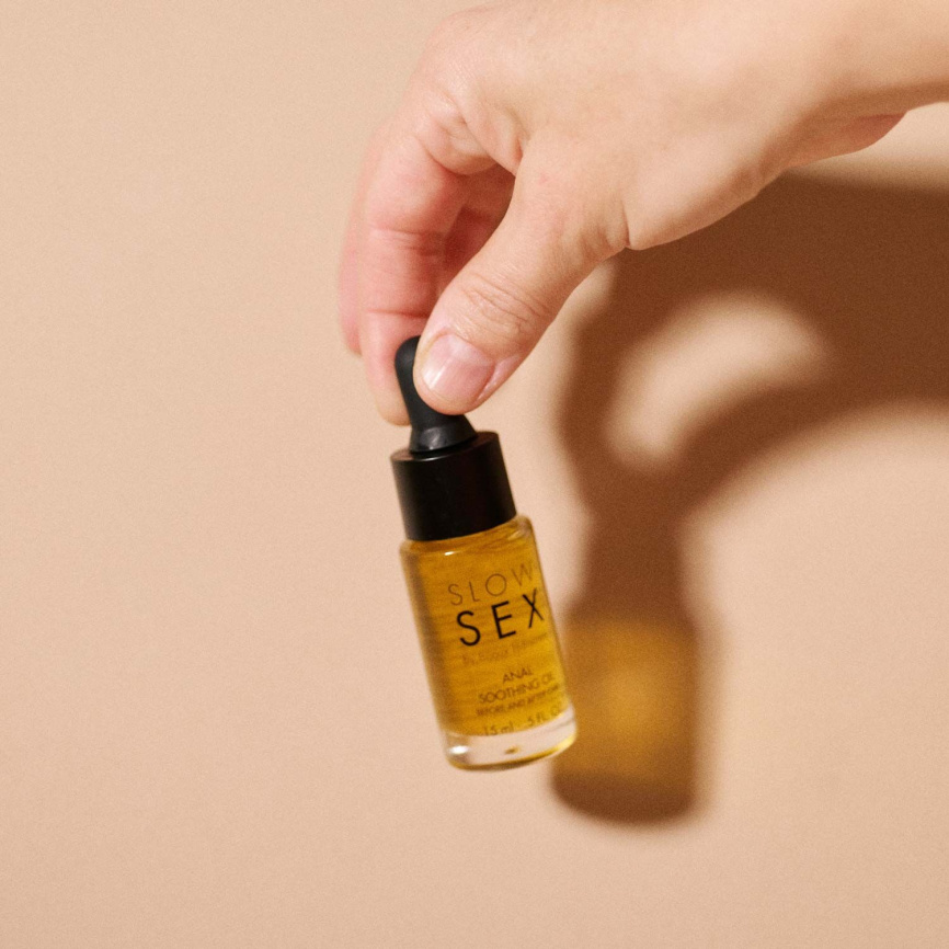 Заспокійлива олія для анального сексу Bijoux Indiscrets Slow Sex Anal Soothing Oil Before & After 15 мл фото 6