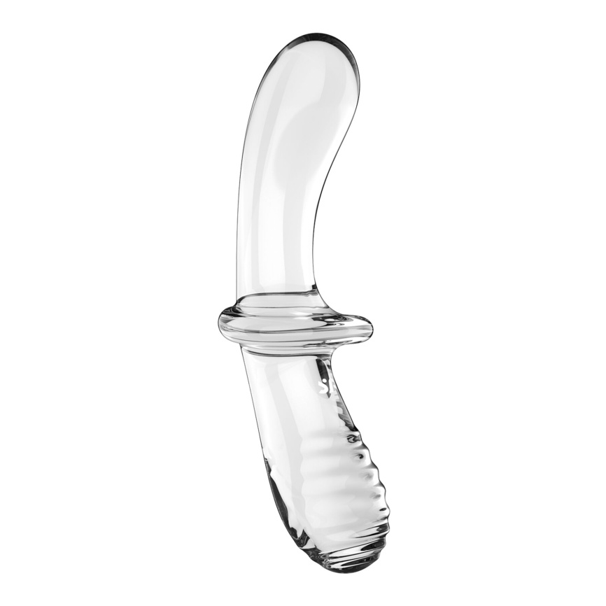 Двосторонній скляний дилдо Satisfyer Double Crystal Transparent, боросилікатне скло, унісекс фото 4