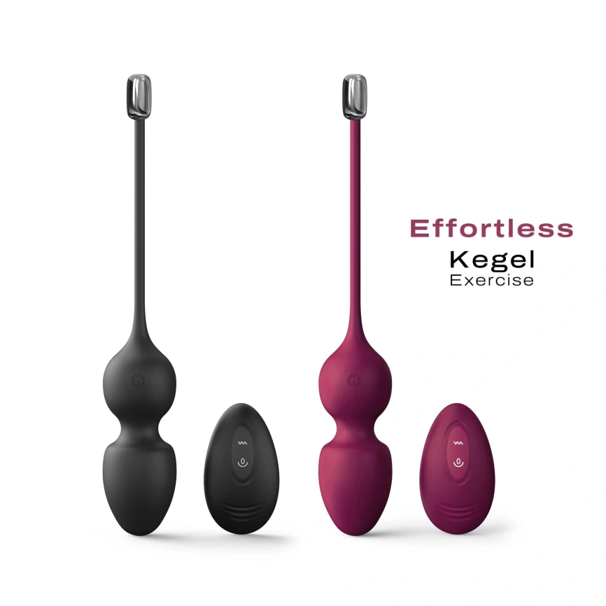 Вагинальные шарики Dorcel LOVE BALLS PLUM, вибрации и движения внутреннего шарика, пульт ДУ фото 7
