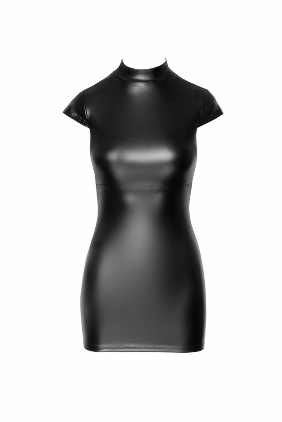 Платье Noir Handmade F309 Fantasy, L, black, мини, под латекс, короткий рукав, шнуровка сзади фото 4
